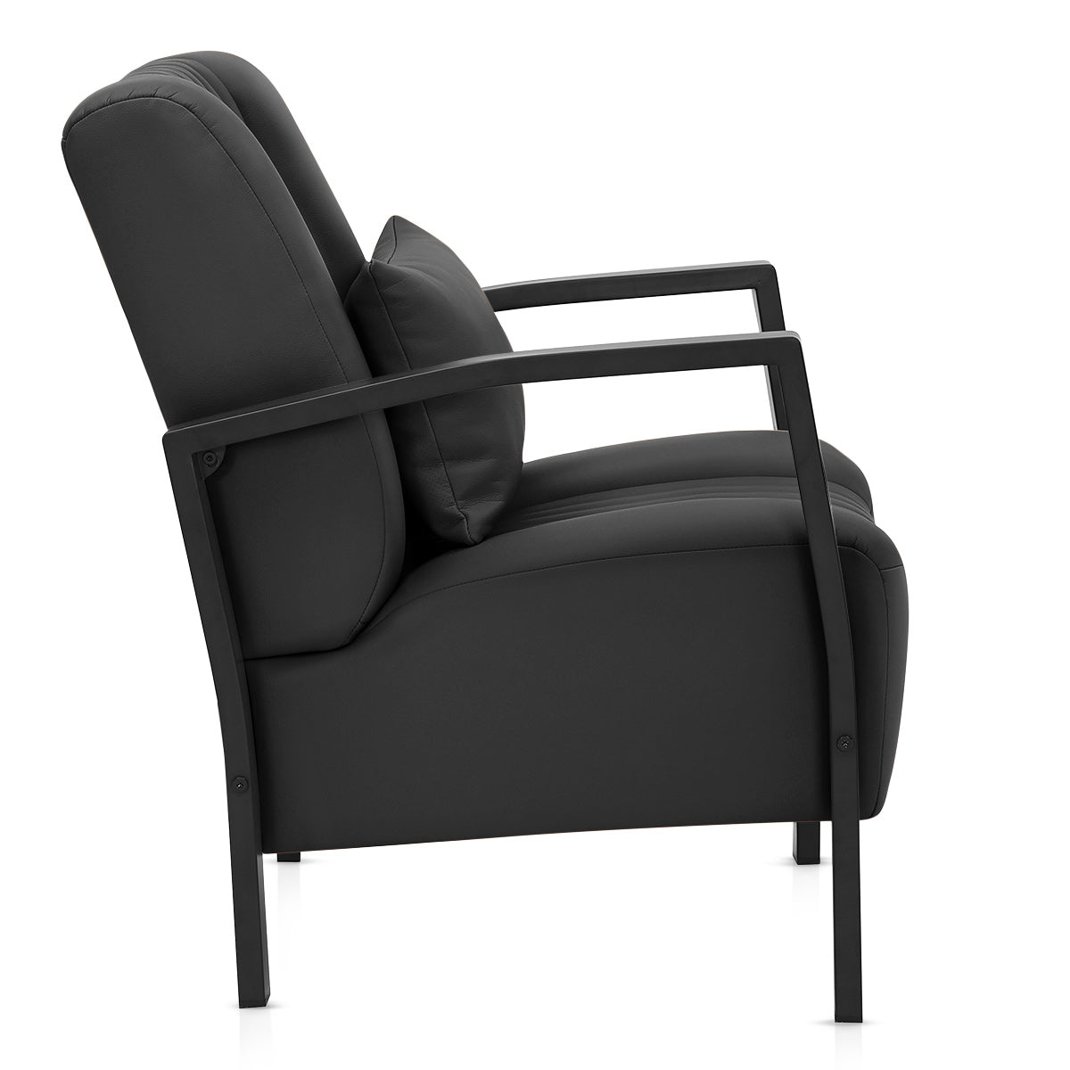 Byron Accent Chair Black Eco Leather