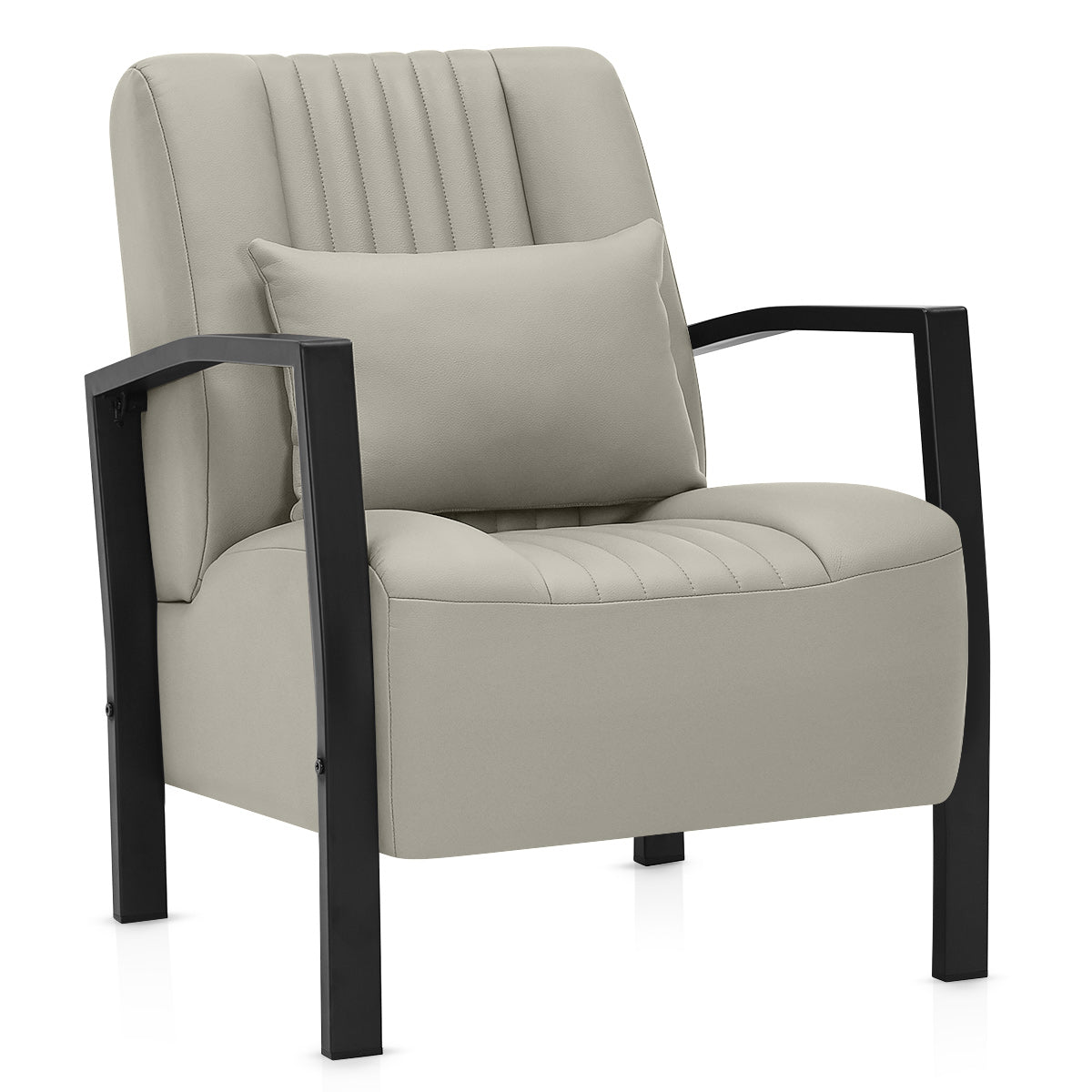 Byron Accent Chair Grey Eco Leather