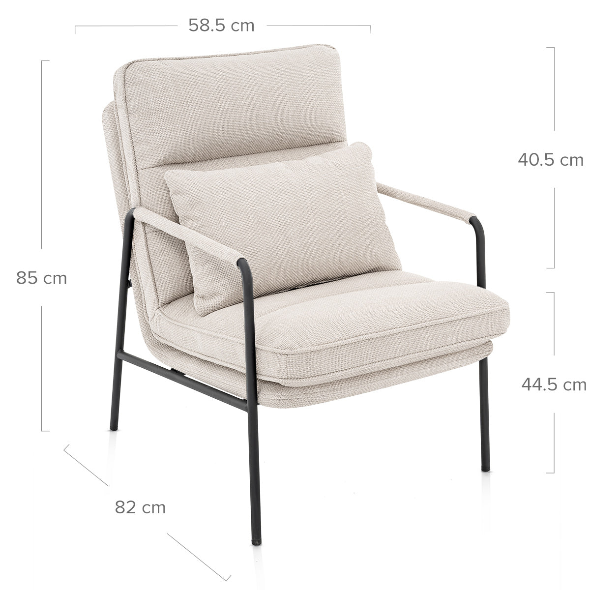 Moda Accent Chair Tweed Fabric