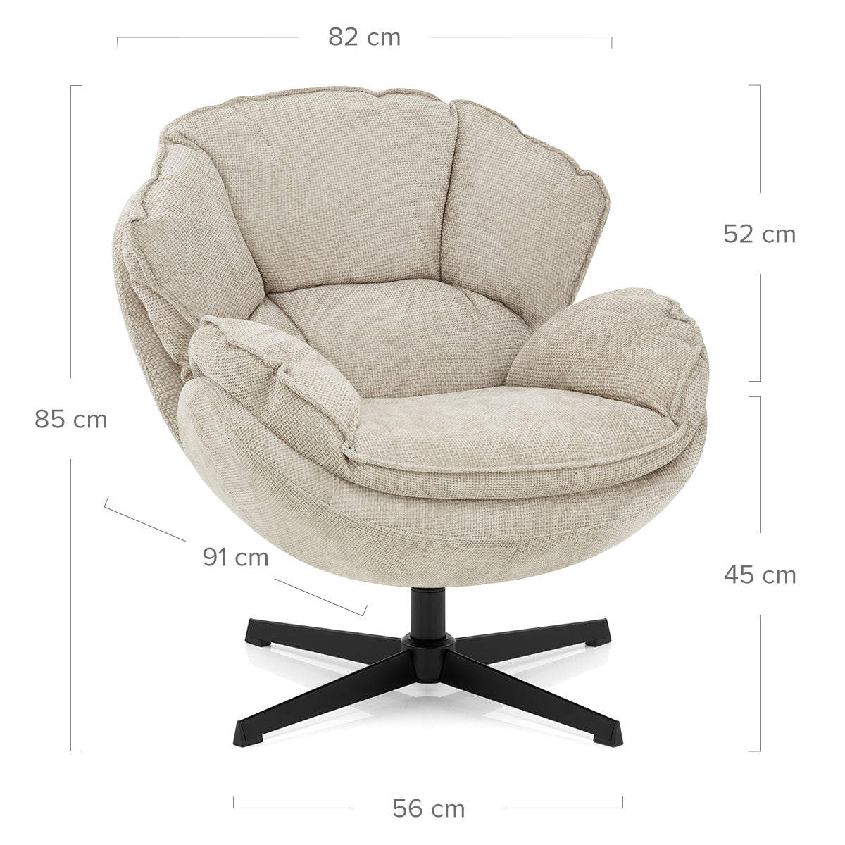 Archer Leisure Chair Cream Fabric