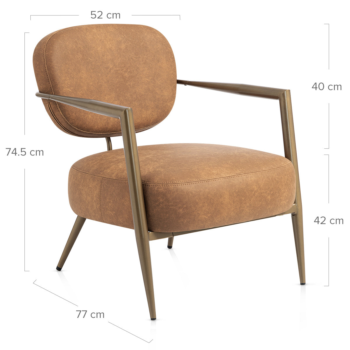 Cali Bronze Accent Chair Tan