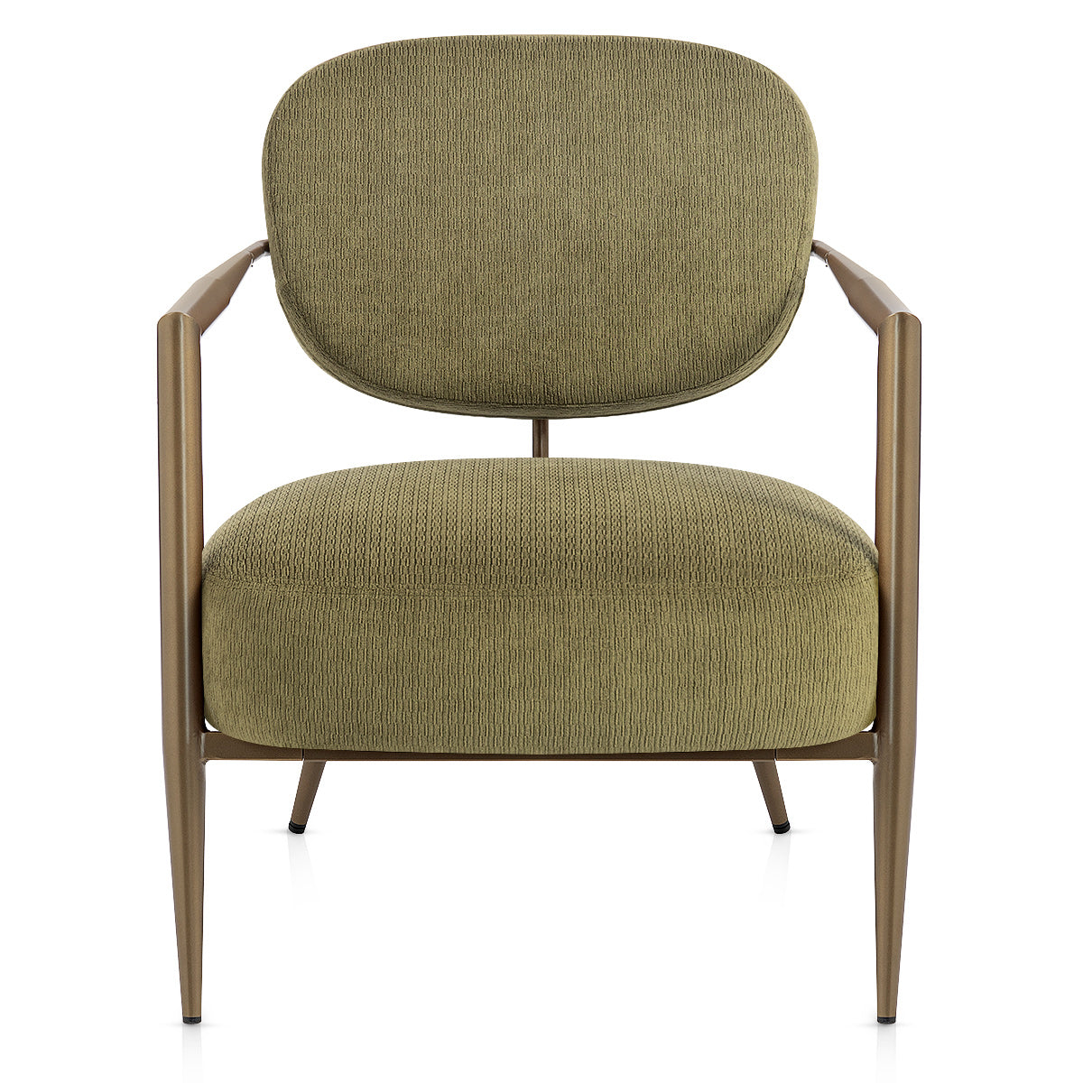 Cali Bronze Accent Chair Green Fabric
