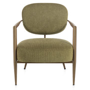 Cali Bronze Accent Chair Green Fabric
