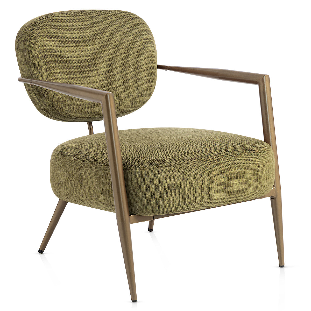 Cali Bronze Accent Chair Green Fabric