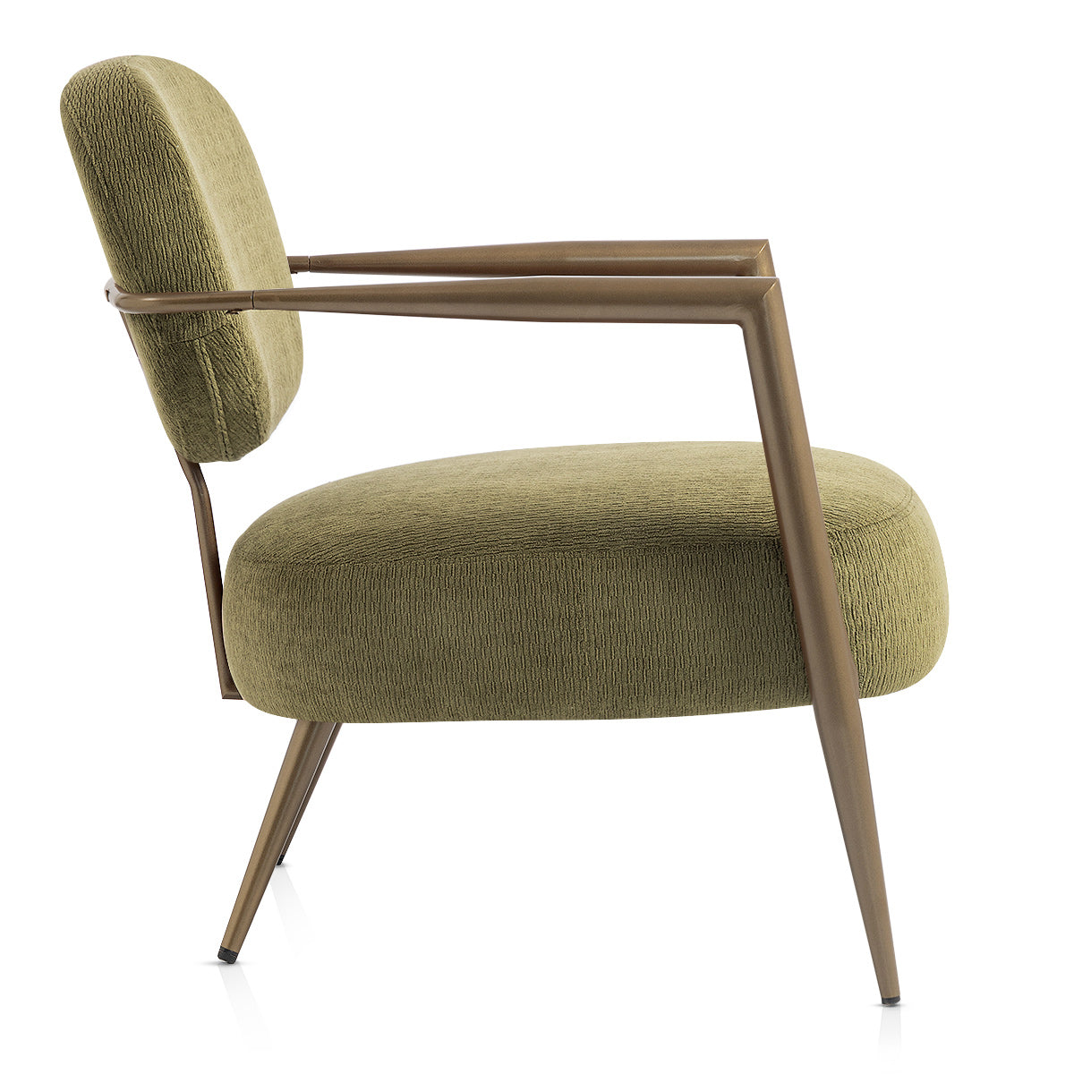 Cali Bronze Accent Chair Green Fabric