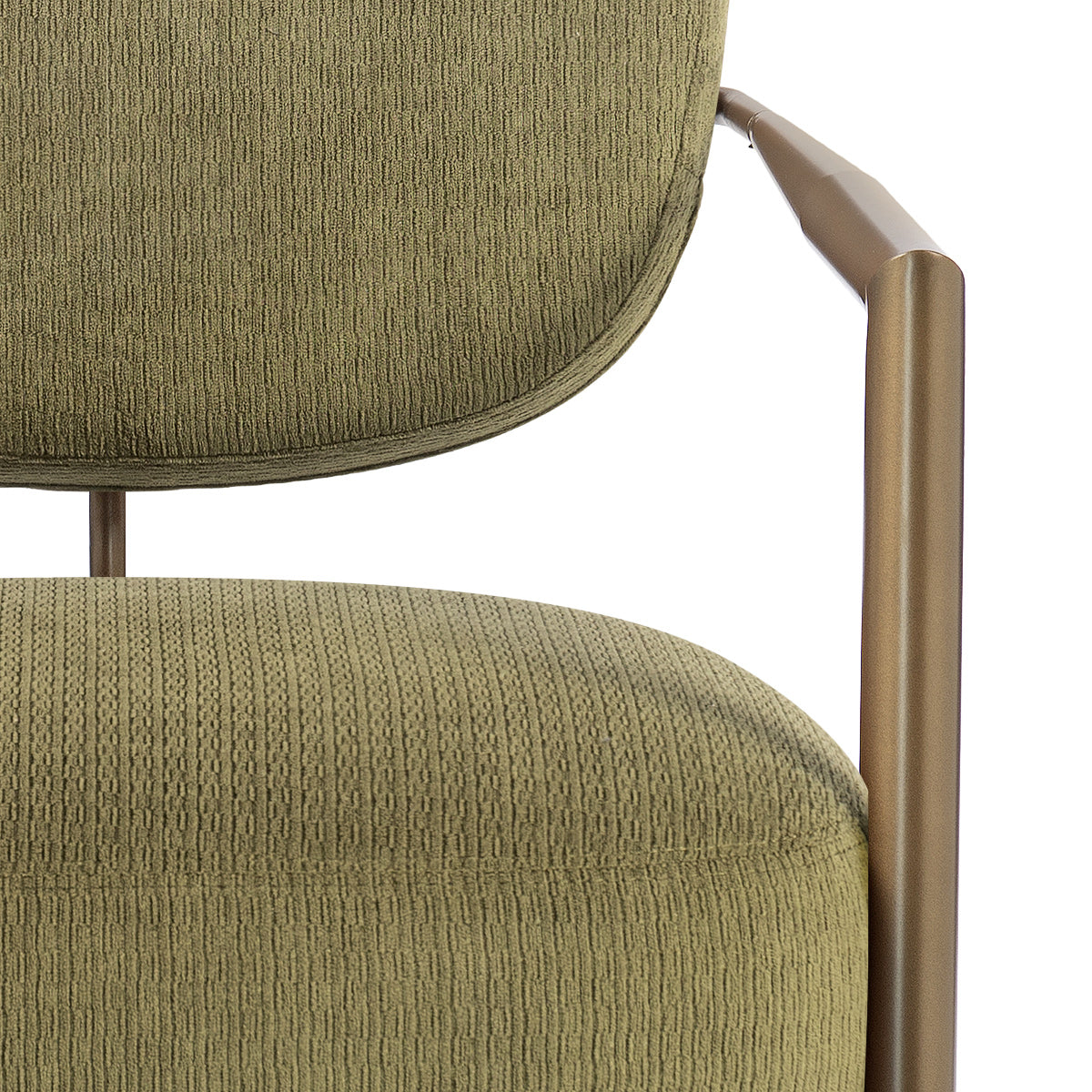 Cali Bronze Accent Chair Green Fabric