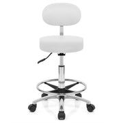 Swivel Stool With Back White