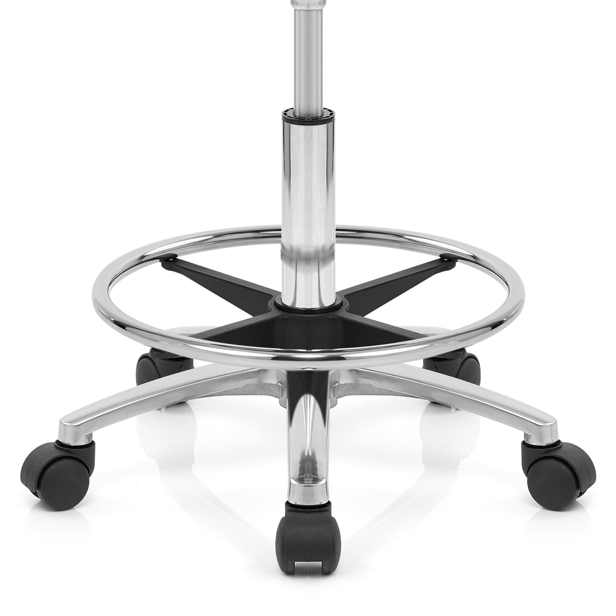 Swivel Stool With Back White