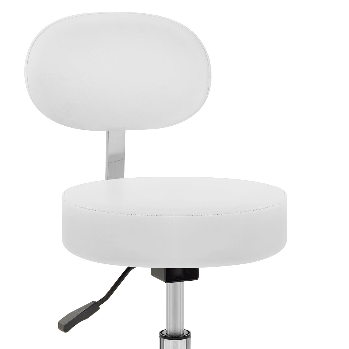 Swivel Stool With Back White