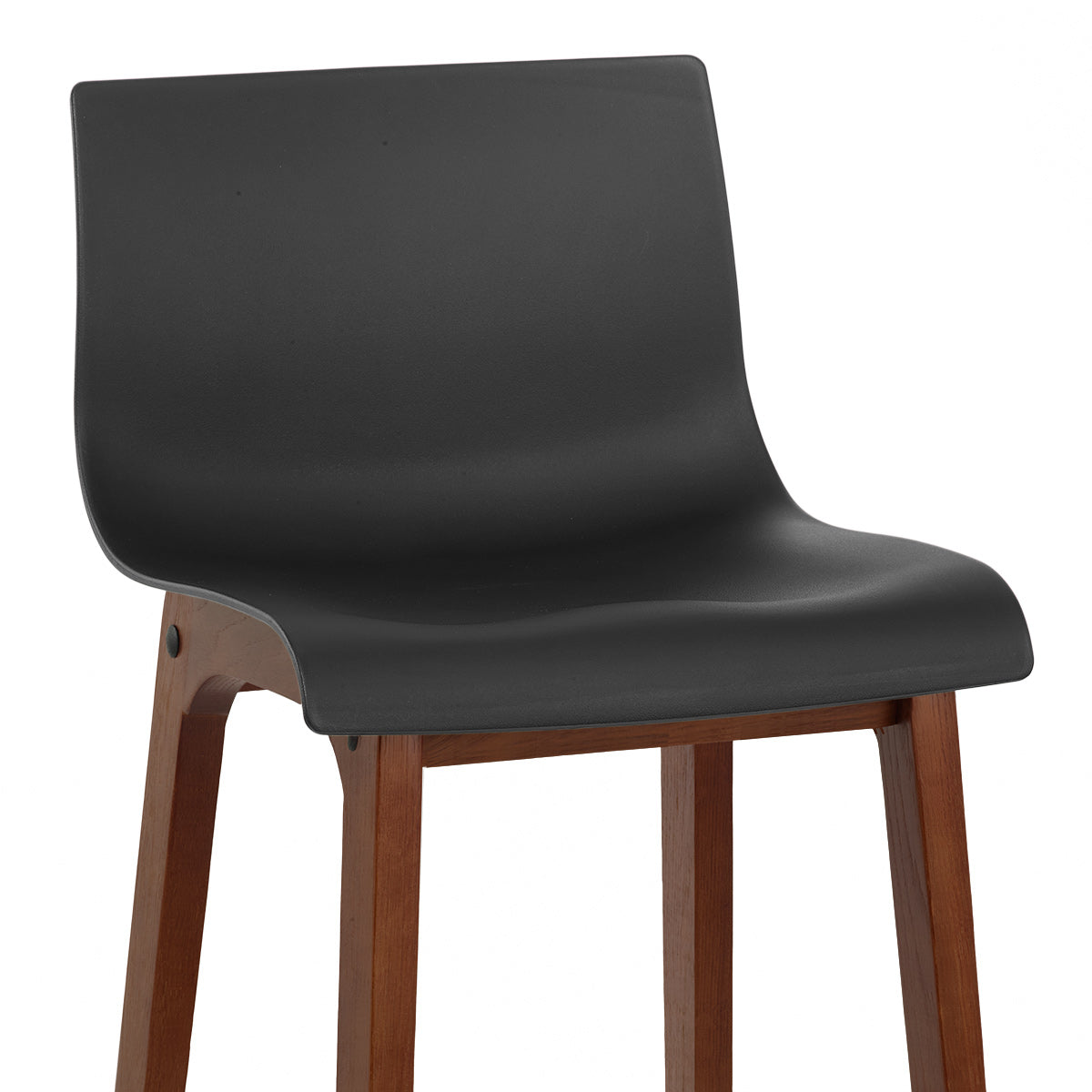 Drift Walnut & Black Bar Stool