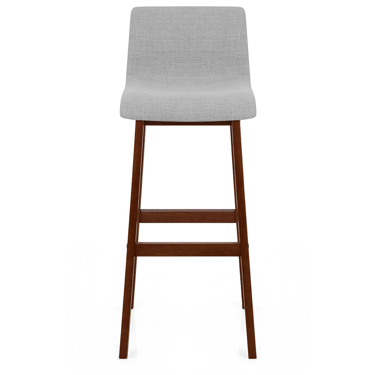 Drift Walnut & Light Grey Fabric Stool