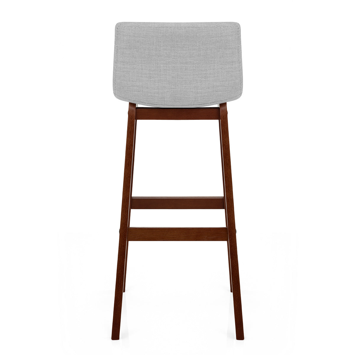 Drift Walnut & Light Grey Fabric Stool