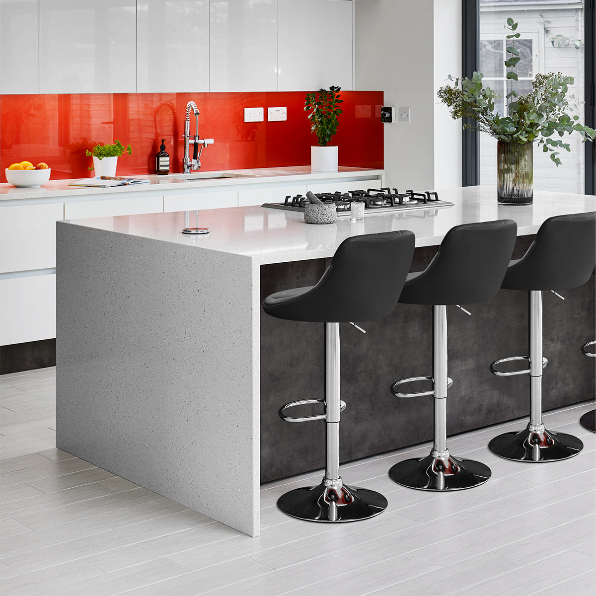 Stitch Bar Stool Black