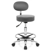Swivel Stool With Back Grey