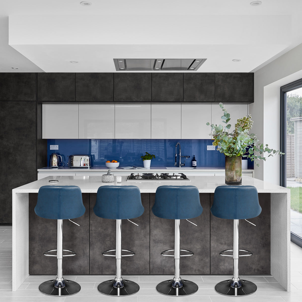 Hype Bar Stool Antique Blue