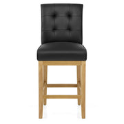 Ashby Real Leather Bar Stool Black