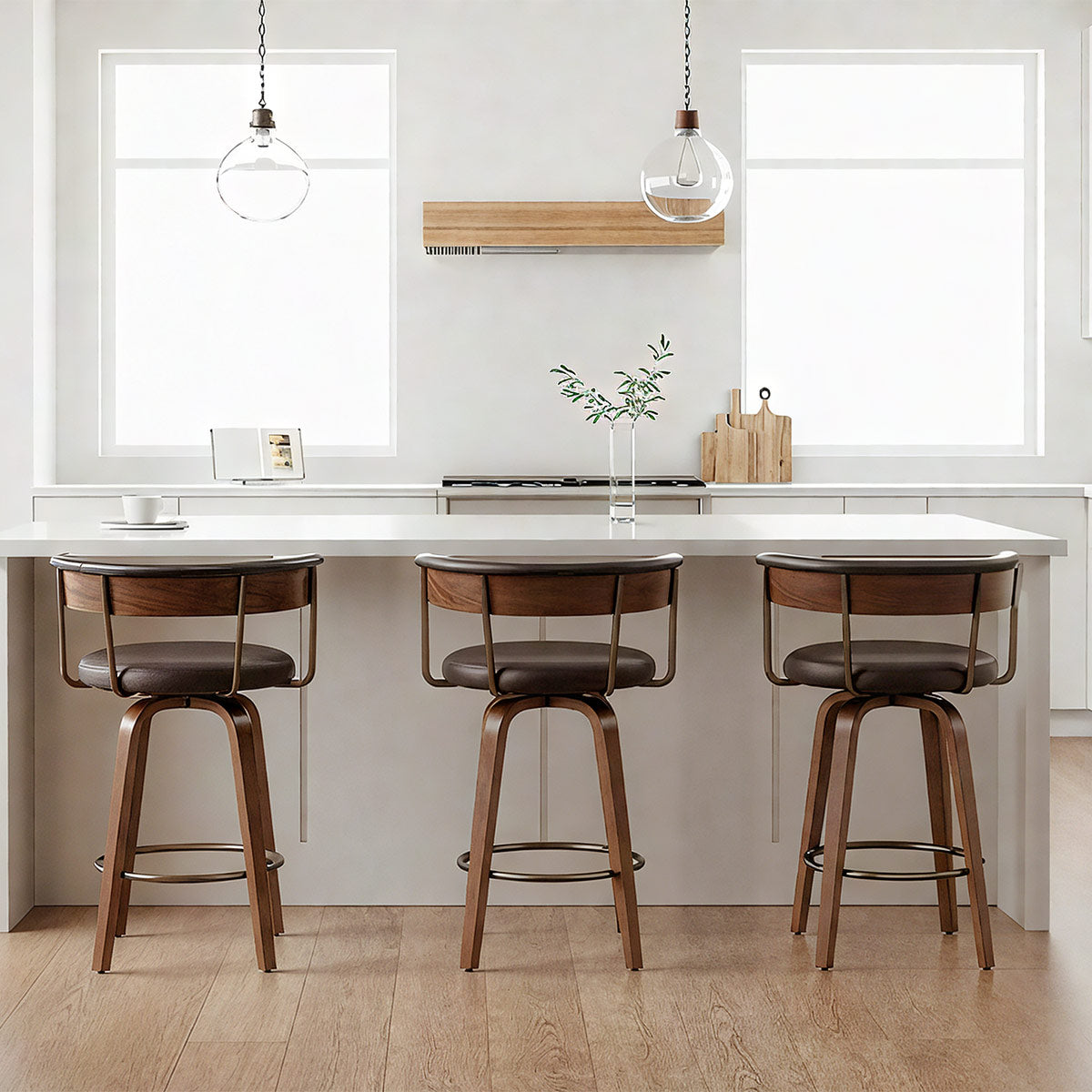 Costa Walnut Bar Stool Brown