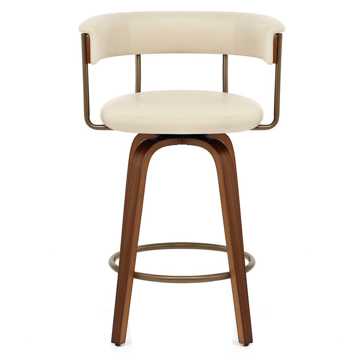 Costa Walnut Bar Stool Cream
