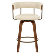 Costa Walnut Bar Stool Cream