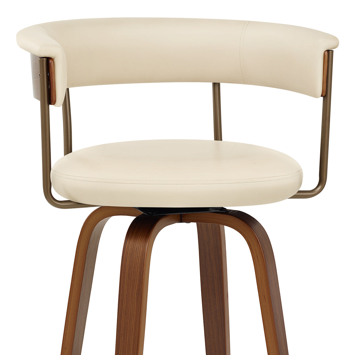 Costa Walnut Bar Stool Cream