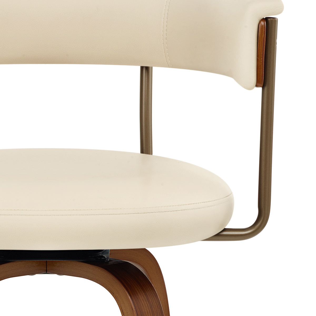 Costa Walnut Bar Stool Cream