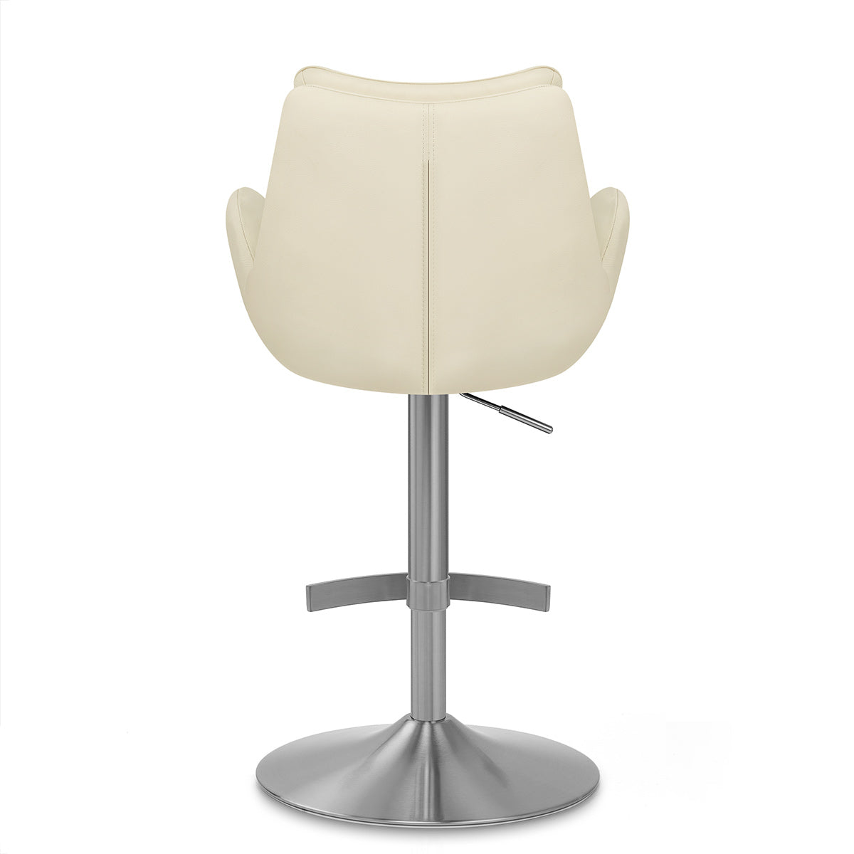 Seville Real Leather Brushed Stool Cream