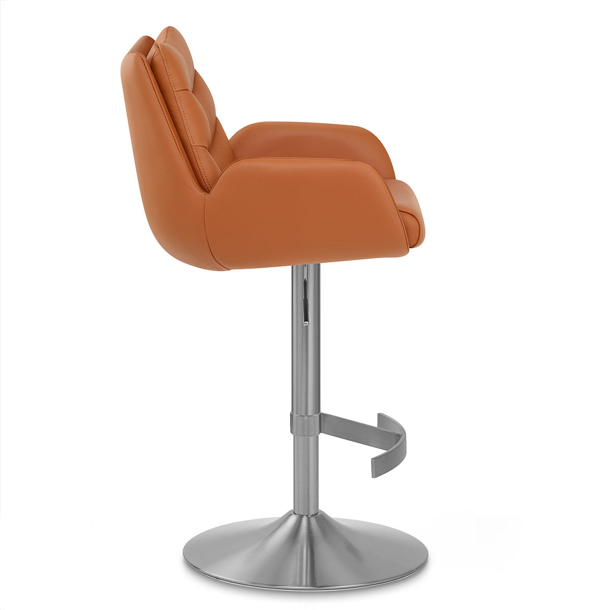 Seville Real Leather Brushed Stool Tan
