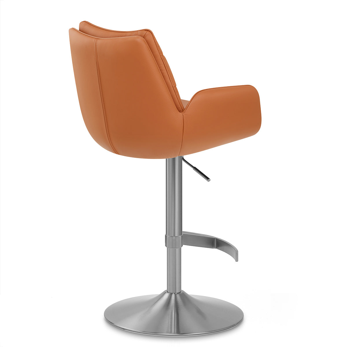 Seville Real Leather Brushed Stool Tan