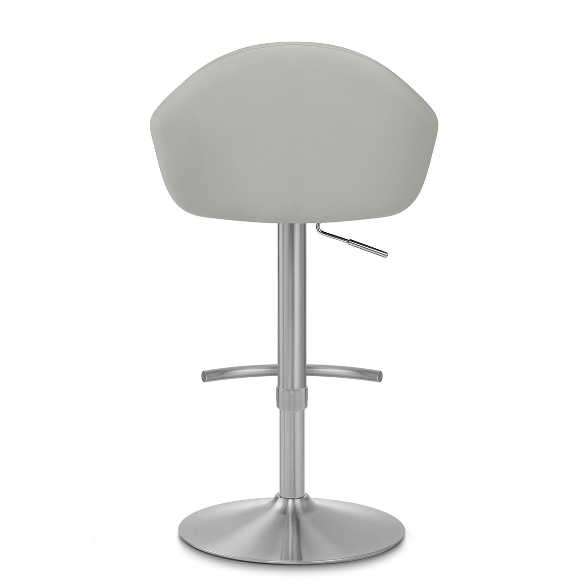 Perry Brushed Steel Stool Grey