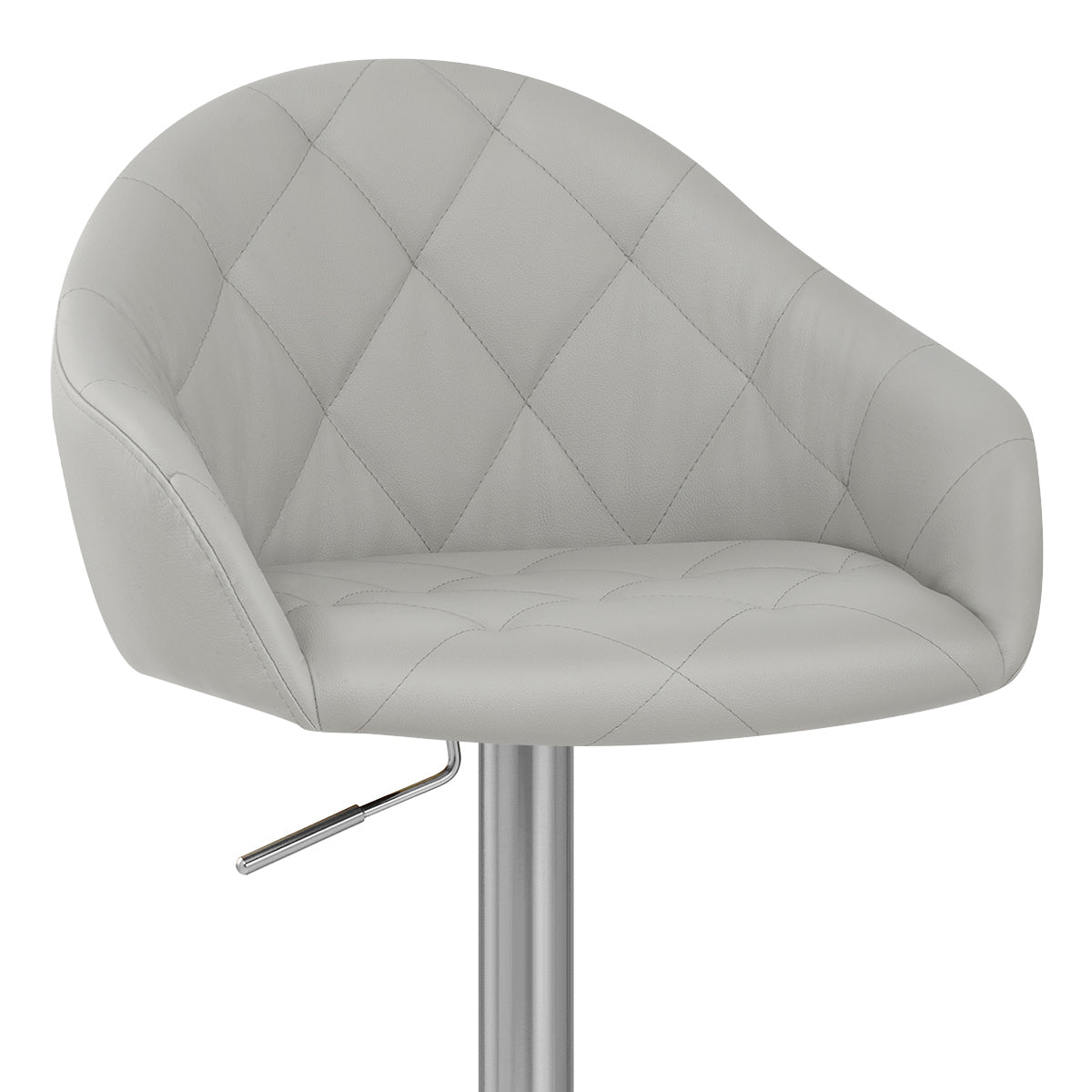 Perry Brushed Steel Stool Grey