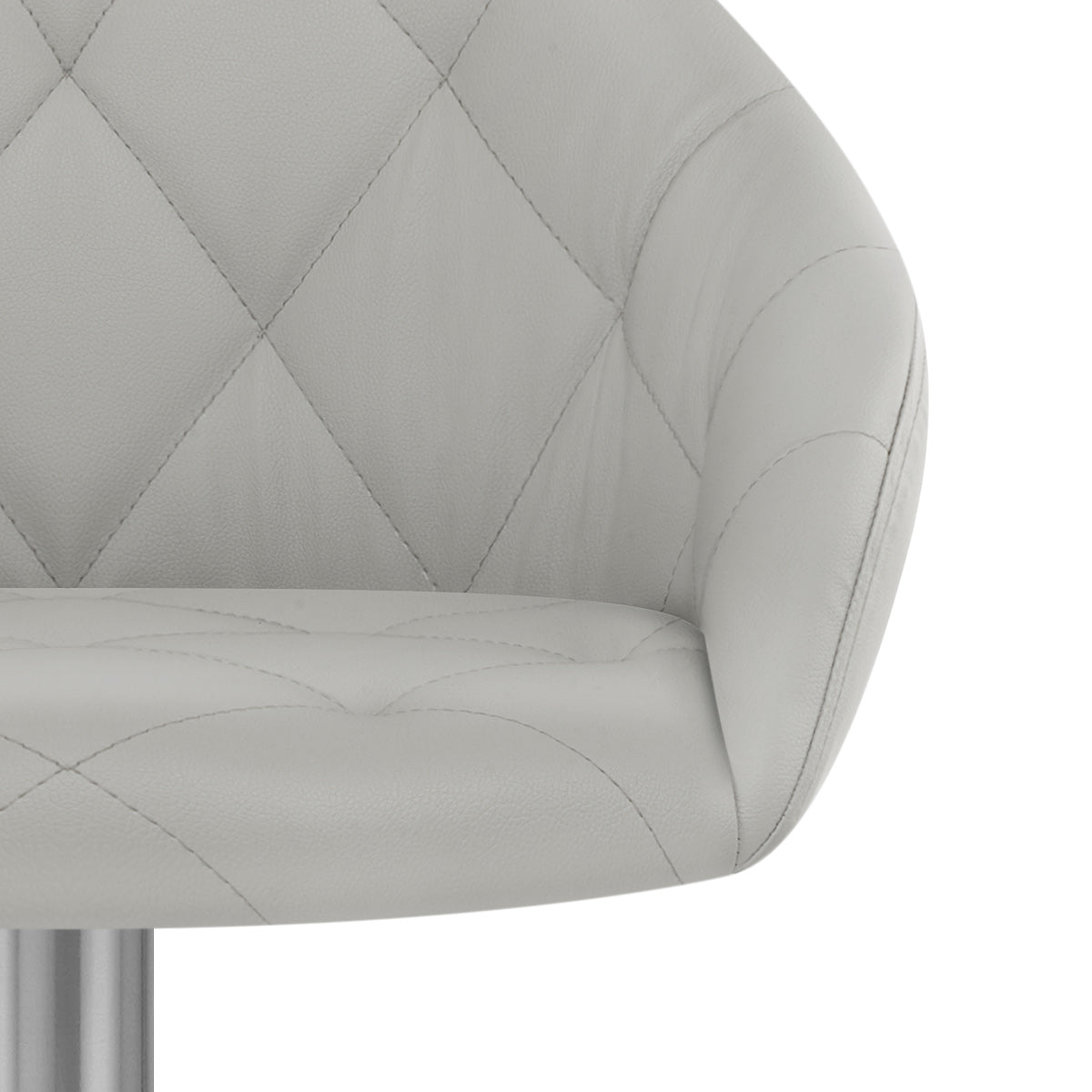 Perry Brushed Steel Stool Grey