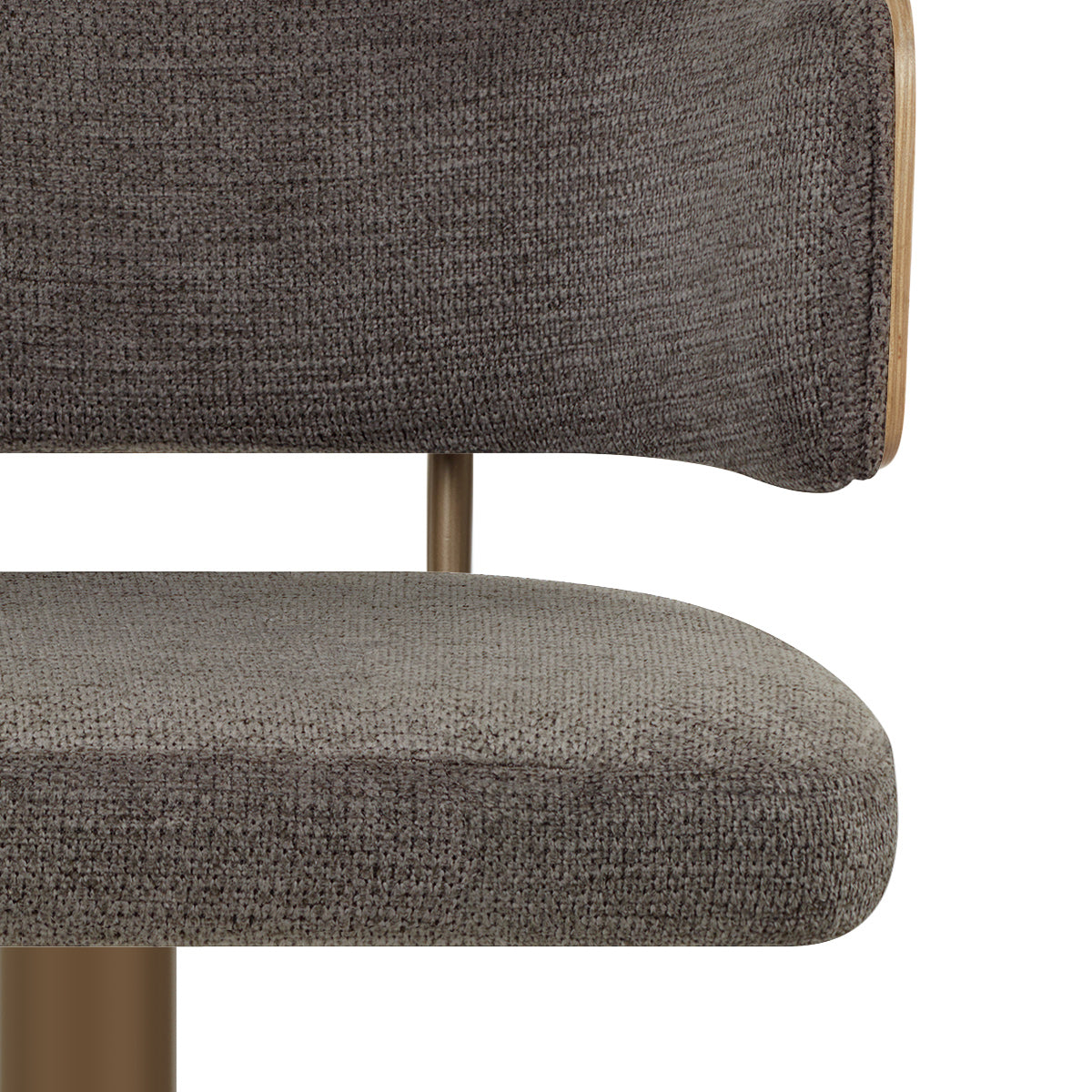 Logan Copper Bar Stool Grey Fabric