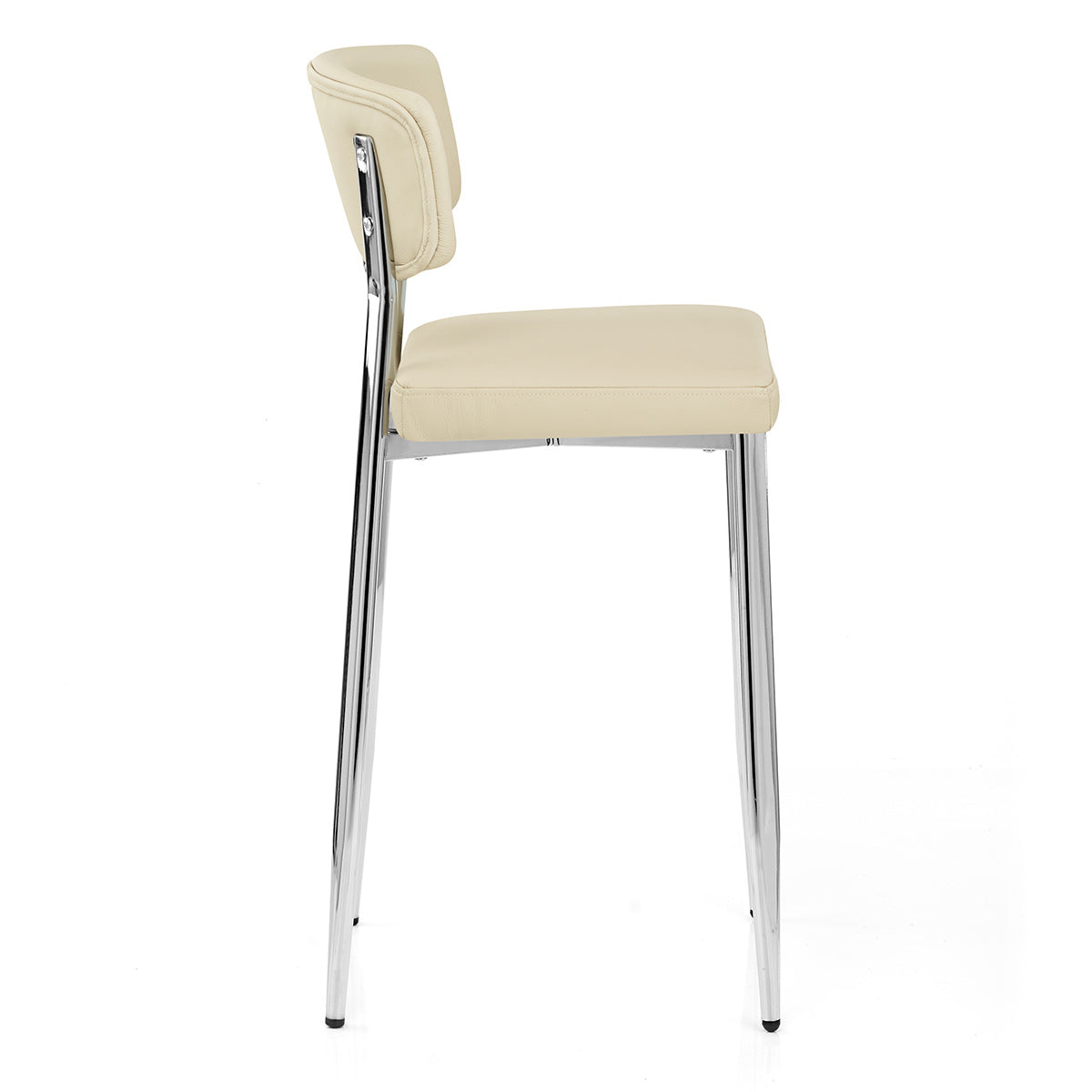 Parker Bar Stool Cream Real Leather