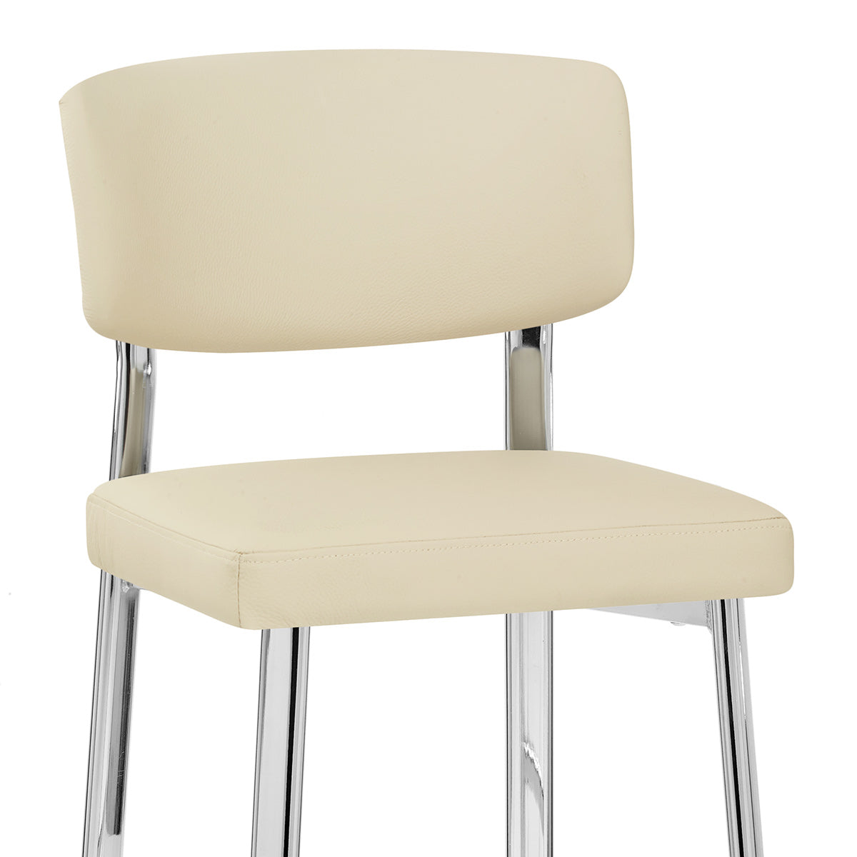 Parker Bar Stool Cream Real Leather