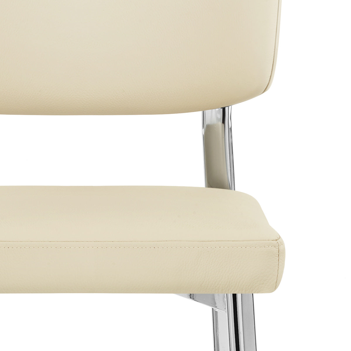 Parker Bar Stool Cream Real Leather