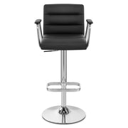 Lush Chrome Stool Black With Arms