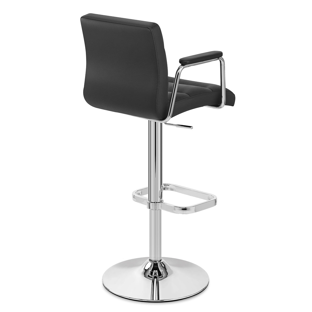 Lush Chrome Stool Black With Arms