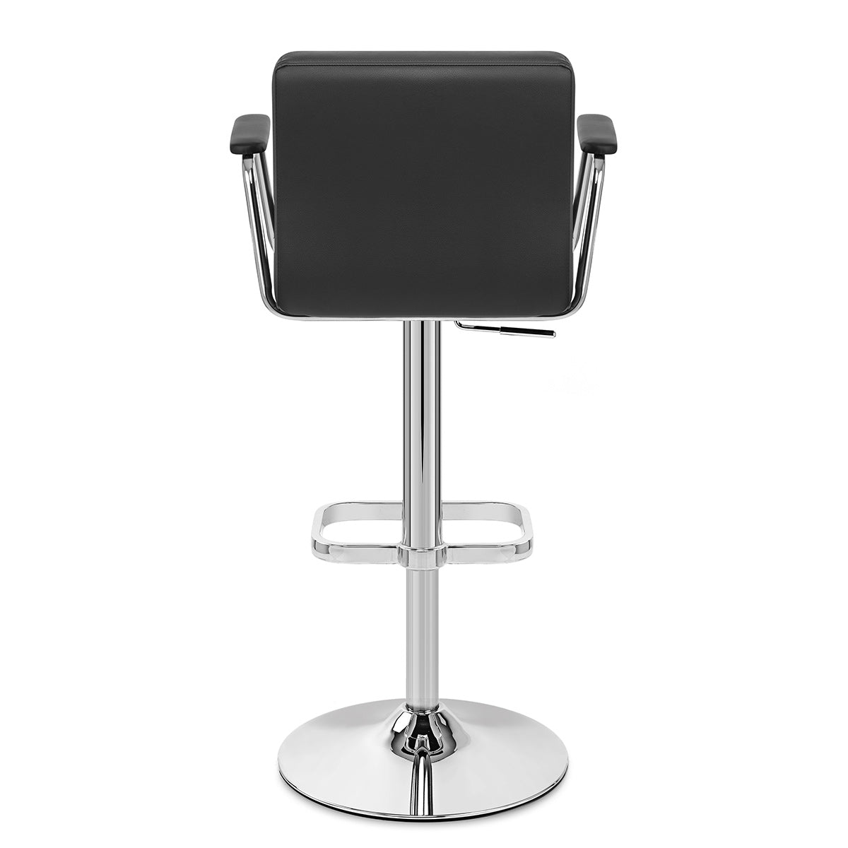 Lush Chrome Stool Black With Arms