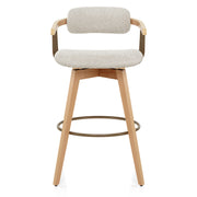 Electra Oak Stool Cream Boucle
