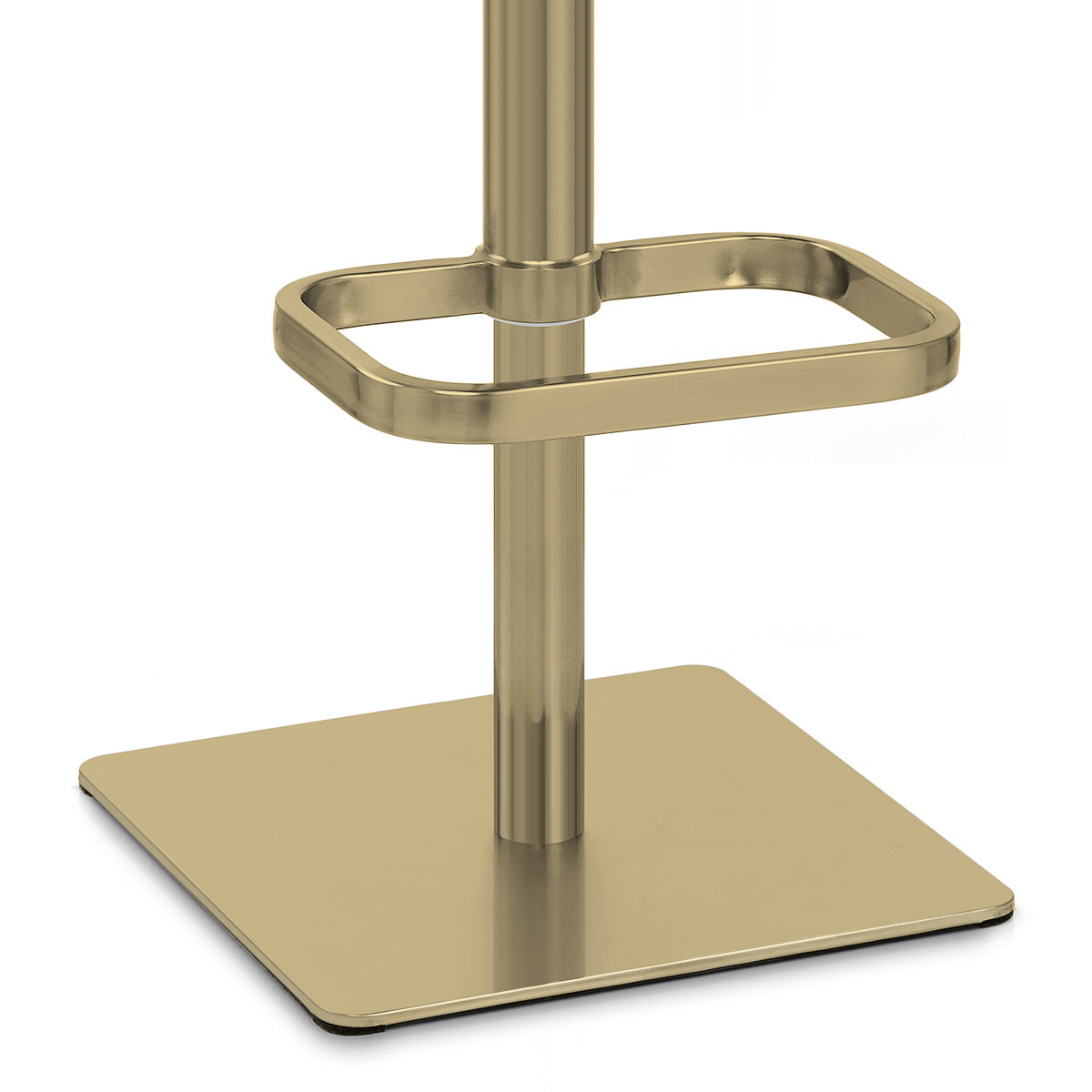 Martello Real Leather Gold Stool Grey