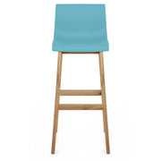 High Drift Oak & Blue Bar Stool