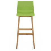 High Drift Oak & Green Bar Stool