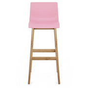 High Drift Oak & Pink Bar Stool