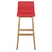 High Drift Oak & Red Bar Stool