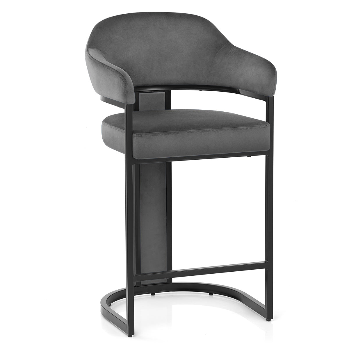 Niagara Bar Stool Grey Velvet