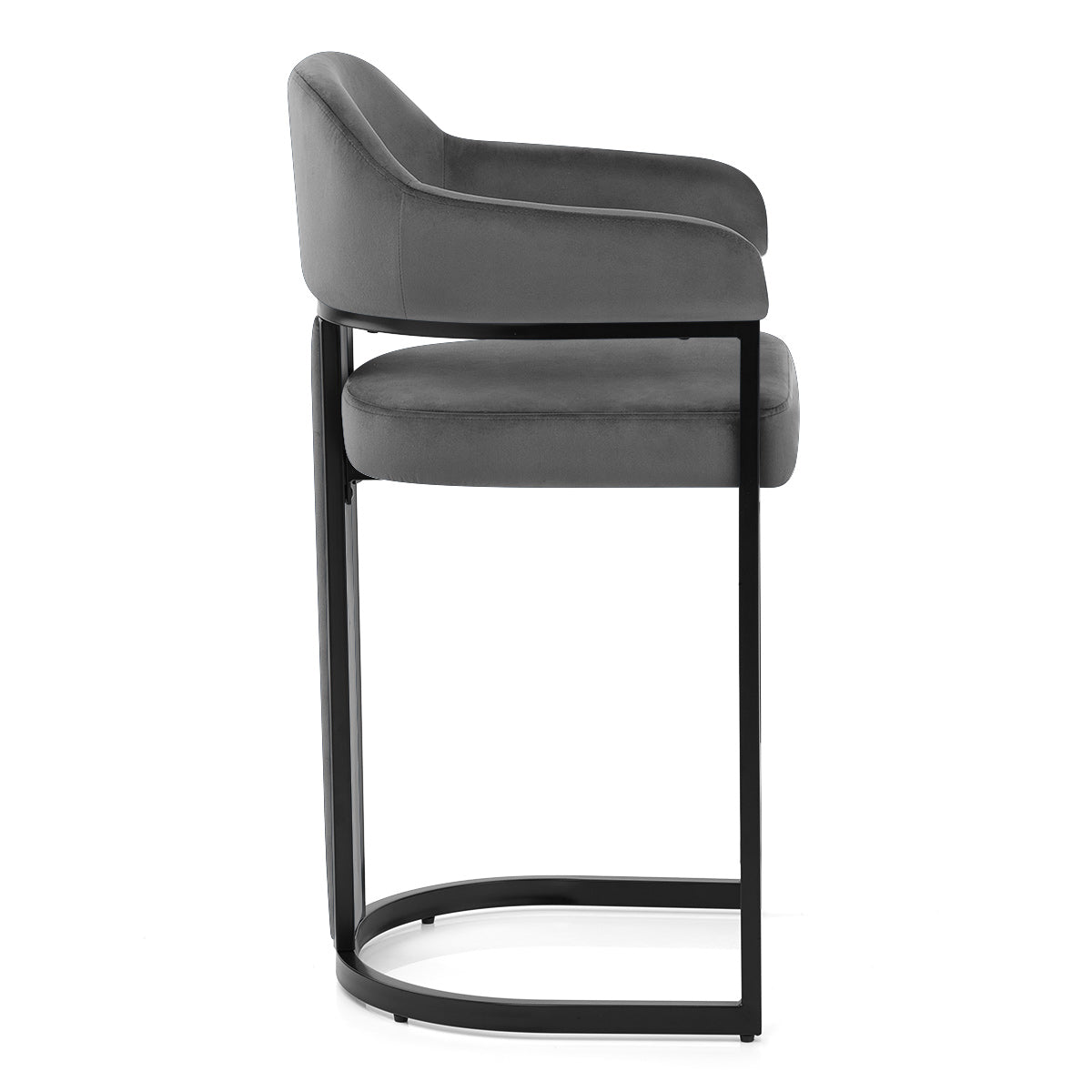 Niagara Bar Stool Grey Velvet