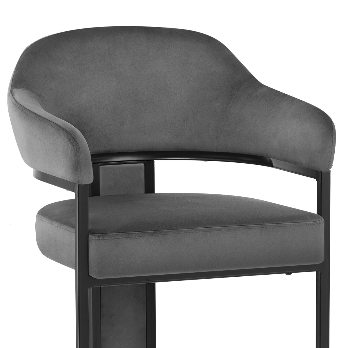 Niagara Bar Stool Grey Velvet