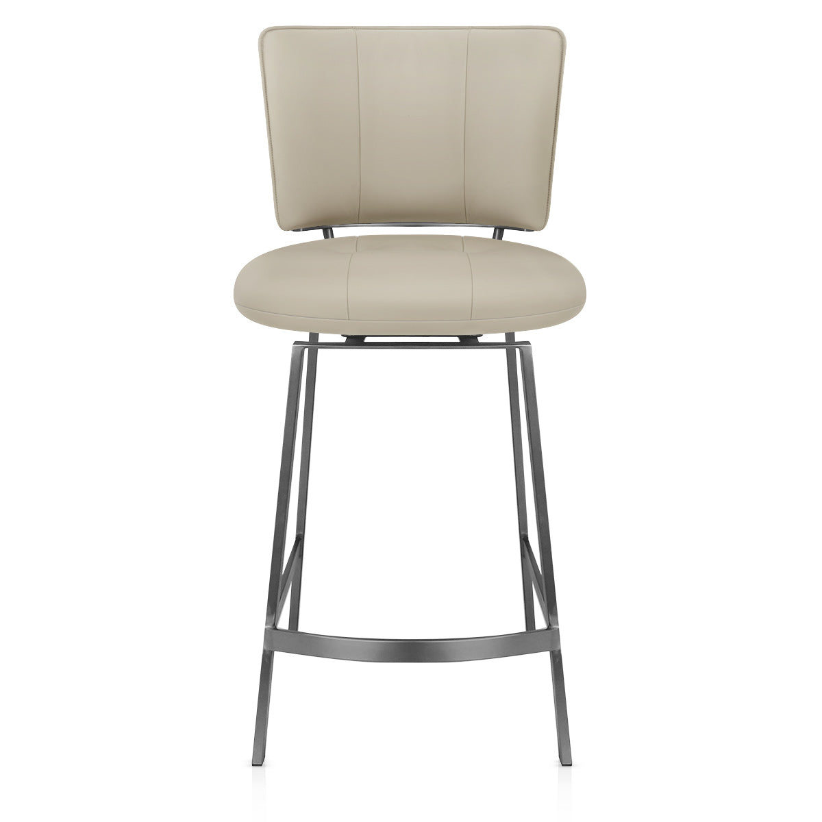 Finello Bar Stool Taupe Eco Leather