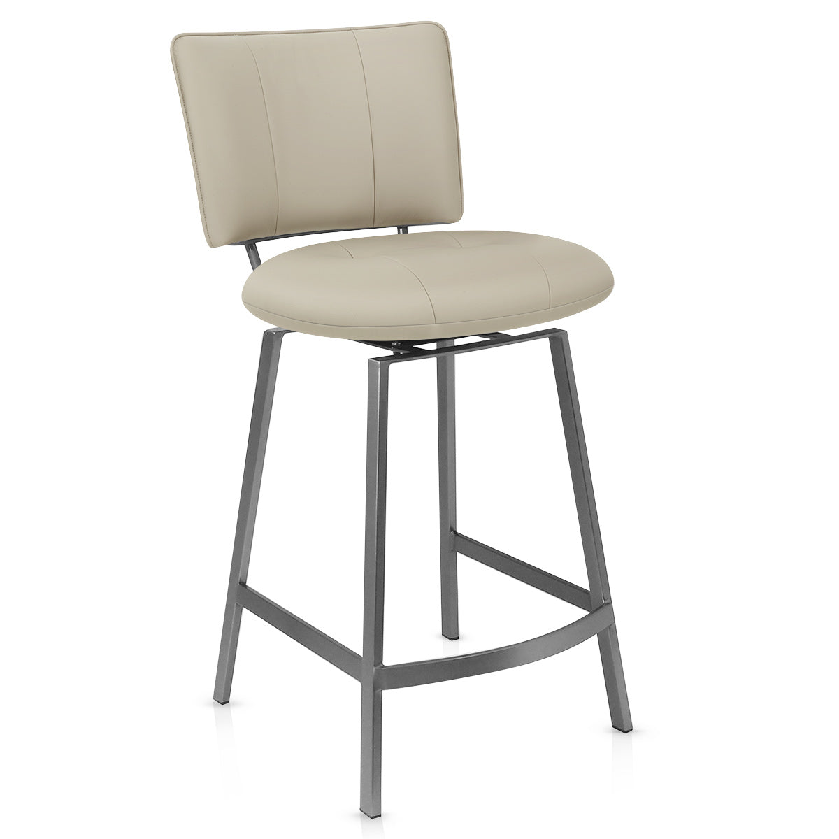 Finello Bar Stool Taupe Eco Leather