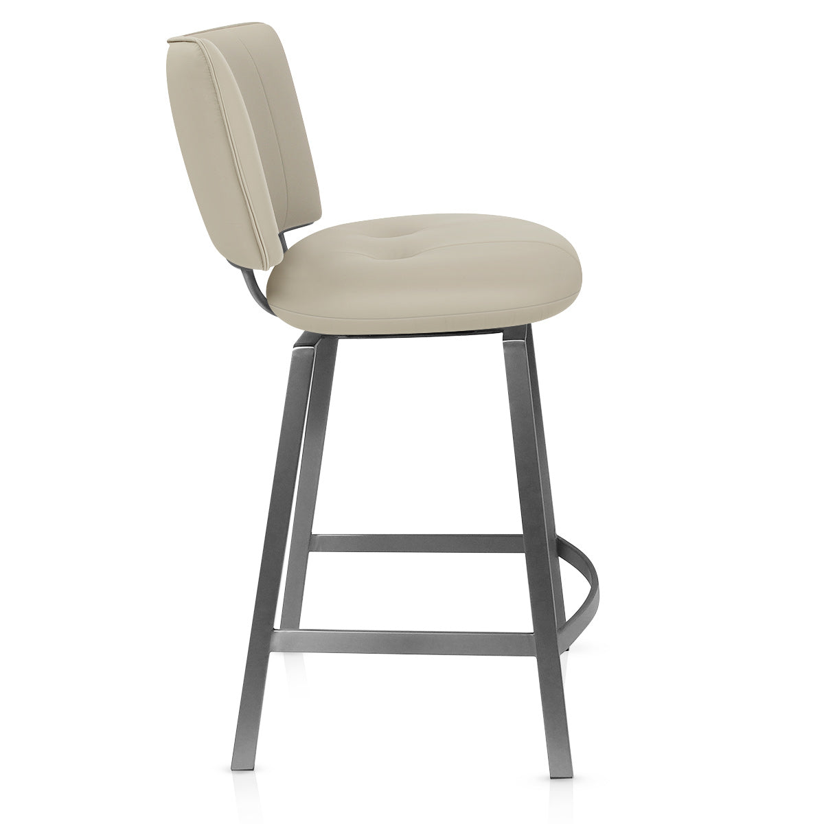 Finello Bar Stool Taupe Eco Leather